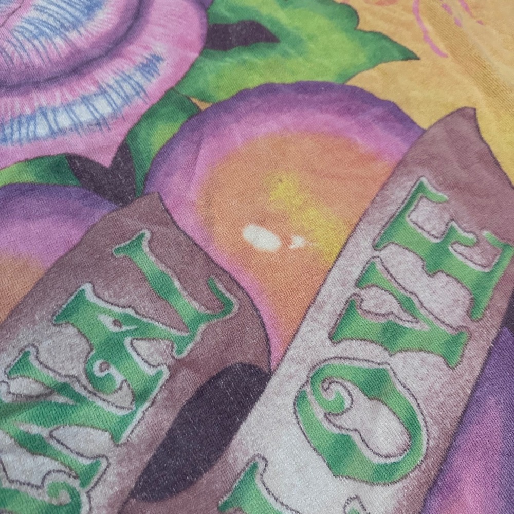 Ed Hardy Beach Towel Green Pink Good Eternal Love Rose Tattoo Y2K - Picture 4 of 9